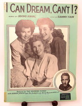 I Can Dream Can&#39;t I Sheet Music Piano Voice 1937 Vintage Andrews Sisters      C - £7.77 GBP