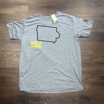 John Deere T-Shirt Mens XL Build Iowa Gray Short Sleeve New - £10.09 GBP