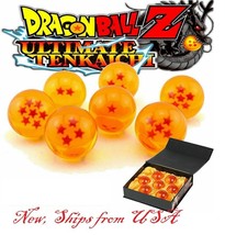7 Piece Stars Dragon Ball Z Crystal Orange Balls Set Collection In Gift Box Set - £25.17 GBP