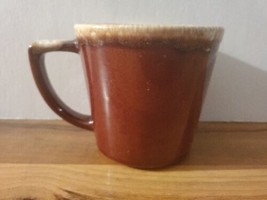 Vintage Mc Coy Brown Drip Glaze &quot;D&quot; Handle COFFEE/TEA Cup Mug - £14.92 GBP