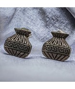 Native American sterling pots stud earrings - $47.86 CAD
