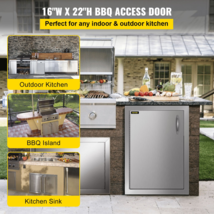 16&quot;x22&quot; Outdoor Kitchen Access Door - Stainless Steel Single Door for BBQ Island - £61.32 GBP