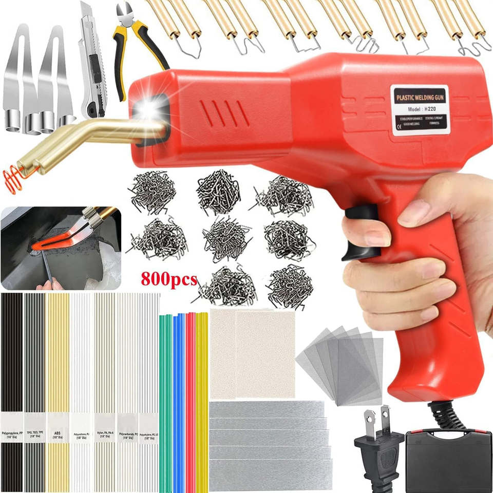 2 in 1 Plastic Welding Kit Plastic Repair Welder Kit 800PCS Hot Stapler ... - $68.28