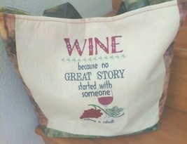 Wine because no great story ever started w/someone eating a salad Tote B... - $9.90