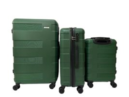 Luggage 3 Piece Set 360 Dual Spinning Spinner Hardshell Lock 20&quot; 24&quot; 28&quot;... - £113.95 GBP