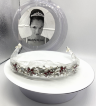 Davids Bridal Tiara Collection Headpiece Rhodium Pearl Crown W/ Apple St... - £29.66 GBP