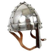 Medieval 18 Gauge Steel Norman Nasal Viking Helmet Made from Metal - £81.08 GBP