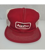 Vintage K Products Brand Agripro Seeds Mesh Trucker Hat Made in USA Red - £27.36 GBP