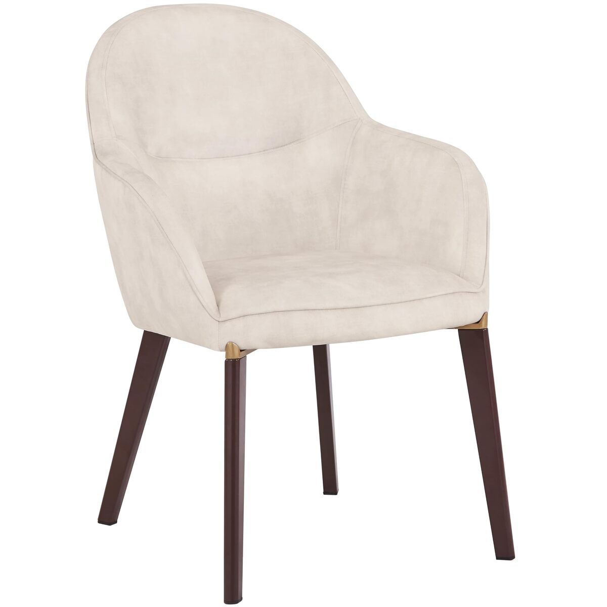 LeisureMod Elias Beige Leather Dining Chair - Modern Upholstered Dining ... - $306.74