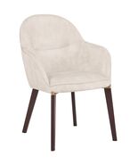 LeisureMod Elias Beige Leather Dining Chair - Modern Upholstered Dining ... - $427.51 CAD