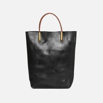 Retro Handbag Leather Women Tote Bag 2022 New Simple Large Capacity Soft Cowhide - £114.24 GBP