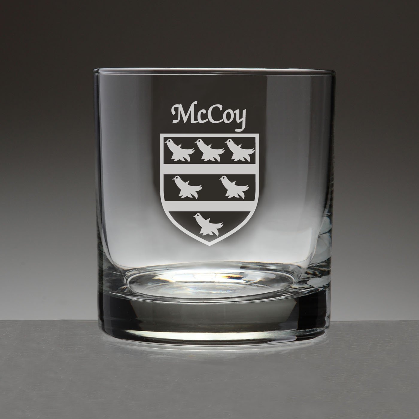 McCoy Irish Coat of Arms Tumbler Glasses - Set of 4 (Sand Etched) - £52.78 GBP