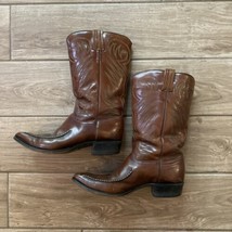 Vintage Dan Post Womens 8 C Leather Western Cowboy Boots 4514 Made in Spain - £55.94 GBP