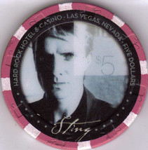 $5 HARD ROCK HOTEL Las Vegas STING Casino Chip - $9.95