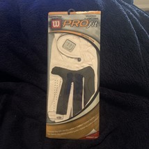 New Wilson Pro Fit Golf Glove White &amp; Black, Mens Xl Extra Large Left Hand - £11.08 GBP
