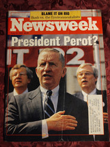 NEWSWEEK June 15 1992 President Ross Perot? Earth Summit Gregory Hines - £6.82 GBP