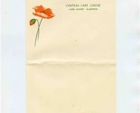 Chateau Lake Louise Sheet of Stationery Lake Louise Albert Canada 1950&#39;s - £14.09 GBP
