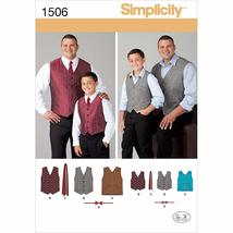 Simplicity Simplcity Sewing Pattern 1506: Husky Boys' and Big and Tall Men's Ves - £7.07 GBP