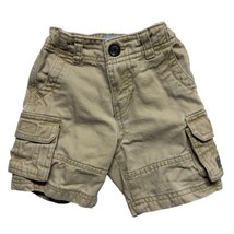 Gap Kids Cargo Shorts Boys 12-18 Months Tan Brown Khaki Pocket Zip Belt Built In - £9.21 GBP