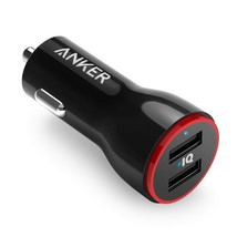 Anker 24W Dual USB Car Charger, PowerDrive 2 for iPhone Xs/XS Max/XR / X / 8/ 7 - £21.57 GBP