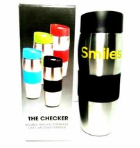 The Checker Double Walled Stainless Steel Vacuum Coffee / Tea Tumbler Black NEW - £6.95 GBP