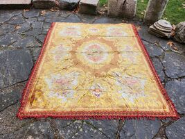 Velvet floral bed cover, vintage Italian velvet bedspread, large floral ... - $140.00