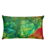 Exclusive Original Design by Aditi-Kali-"Fearie Greem" Rectangular Pillow - $41.70