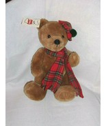 1984 Vintage Dakin Mac Jointed Brown Teddy Bear W/Scarf &amp; Hat Stuffed An... - £17.25 GBP