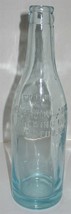 Vtg Aqua Blue Geo Hauck &amp; Sons Brewing Co Kingston NY Glass Bottle Vase Barn Dig - £7.09 GBP