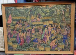 Bali Oil Artwork 37 X 27 JW Lirip Kutuh UBUD Unusual one of A Kind - £1,582.72 GBP