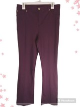 Iman Pants 12 Long Purple Stretch Straight Leg Women&#39;s - £13.91 GBP