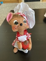 Annalee Dolls 2017 8" Valentineberry Sweet Chef Girl Mouse W/STRAWBERRY Nwot - $37.99