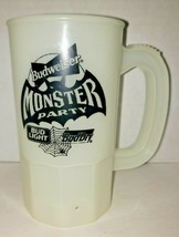 1990's Budweiser Monster Party Glow n Dark Plastic Mug Bud Dry Promo U139 - $18.99