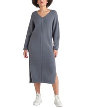 MSRP $69 Black Tape Women&#39;s Seamed Midi Sweater Dress Moonlight Grey Size Medium - $37.62