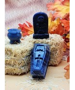 Sodalite And Blue Aventurine Halloween Gemstone Decor Coffin Tombstone C... - $34.64