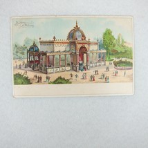 Antique Victorian Trade Card 1889 Paris Exposition Building of Millions ... - £39.95 GBP