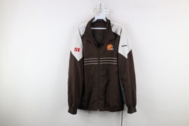 Vintage Reebok Mens Large Spell Out Cleveland Browns Football Windbreaker Jacket - $49.45