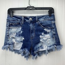 American Eagle Shorts Womens 4 Hi Rise Shortie Stretch Denim Distressed ... - $16.49