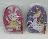 Lot of 2 New Easter Bunny and Unicorn Theme Pinball Game Party Favour - £7.92 GBP