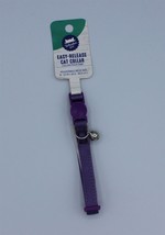 Whisker City Easy Release Cat Collar With Bell 8&quot;-12&quot; Purple - £9.29 GBP