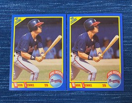 2 Card Lot Mark Lemke 1990 Score Rookie Braves Card # 593 RC 974A - £0.74 GBP