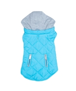 Quilted Weekender Light Blue Sweatshirt Hoodie with Removable Hood Size ... - $649.56 MXN