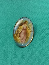 Vintage Enamel Painted Angel Pin Brooch Fashion Jewelry Religious Cathol... - $9.89