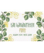 Tall Handwritten Font | Calligraphy Fonts | Cursive Handwriting Fonts  - $13.67 CAD