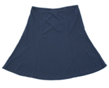 DKNY Women&#39;s L Steel Blue A-Line Midi Skirt Smooth Flowing Fabric - £90.88 GBP