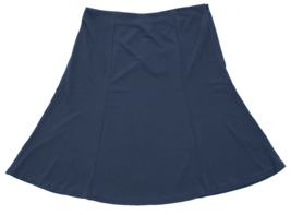 DKNY Women&#39;s L Steel Blue A-Line Midi Skirt Smooth Flowing Fabric - $113.84