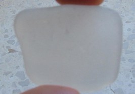 Genuine Sea Beach Glass White 4 Jewelry Square Israel - £1.59 GBP