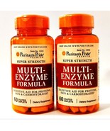 Multi-Enzyme Formula 120 Caplets Digestive Aid for Proteins, Fats and Carbs Diet - $20.11