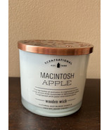 Scentsational Macintosh Apple Candle Glass Jar 26oz Wood Wick Soy Wax New - $681.00 MXN