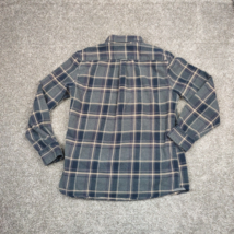 Grayers Heritage Flannel Shirt Men Large Gray Blue Plaid Cotton Heavy Warm - $18.99